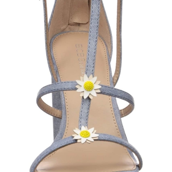 🌼Denim Daisy Spring Flower Strap Heels🌼 - Picture 4 of 6